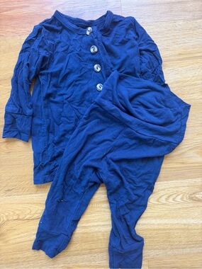 Navy Blue Two-Piece Toddler Pajama Set